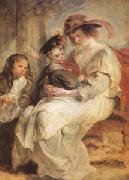 Peter Paul Rubens Helene Fourment and Her Children,Claire-Jeanne and Francois (mk05 ) oil painting on canvas